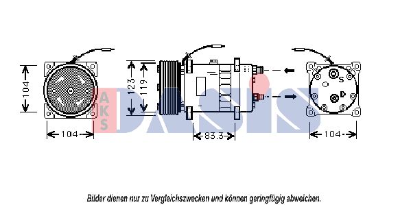 AKS DASIS Kompressor,kliimaseade 850308N